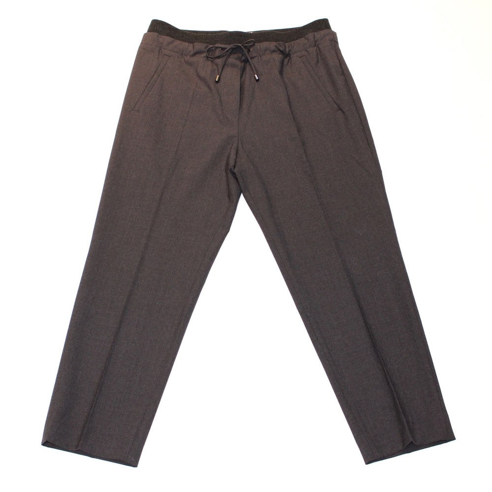 Brunello Cucinelli charcoal boxer waisted pants